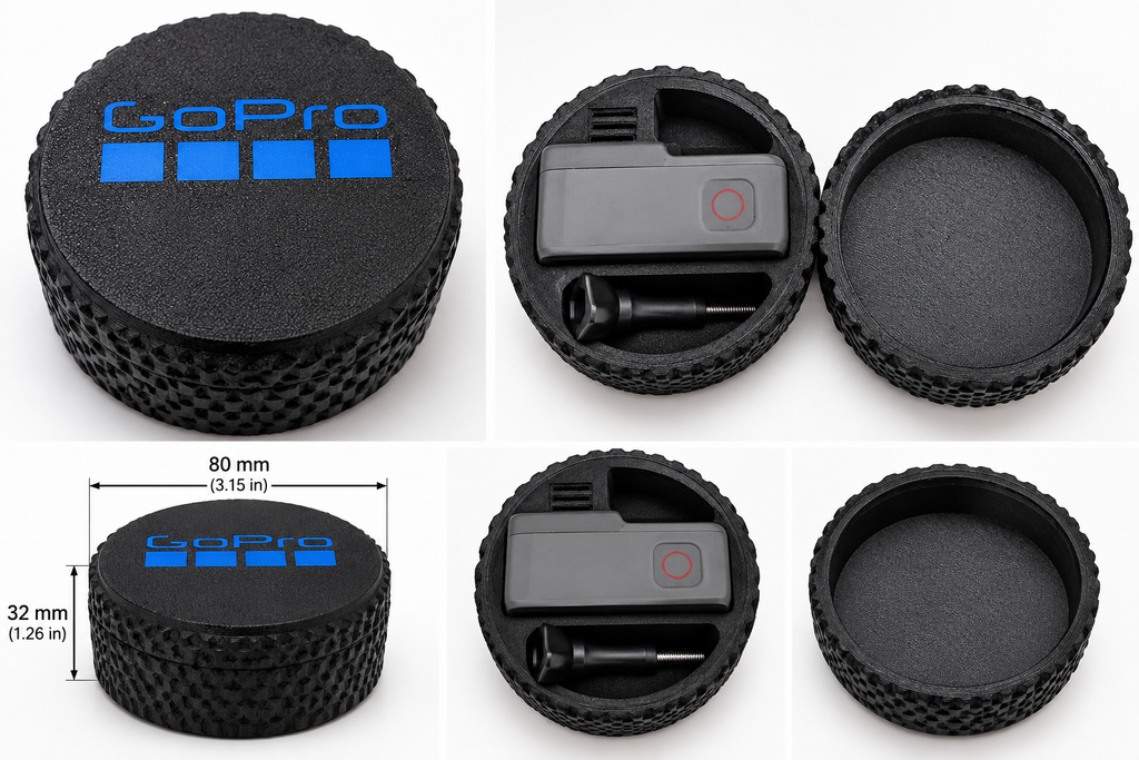 GoPro HERO 6 & HERO 7 Protective Storage Case – Custom 3D Printed | Black