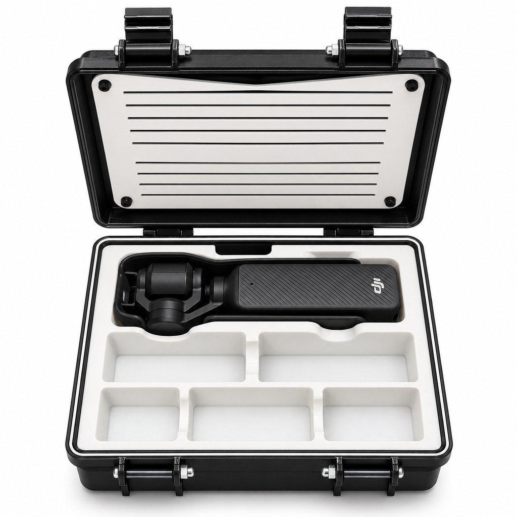 3D Printed Carrying Case for DJI Osmo Pocket Camera – Protective Storage Box with Accessory Compartments